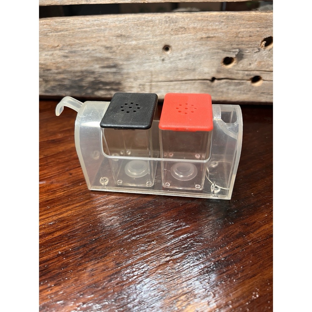 Clear Mailbox Salt‎ And Pepper Shakers With Toothpick Holder Vintage Unique